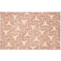 Madrid Jacquard Geometric Non-Slip Bath Mat - Pink