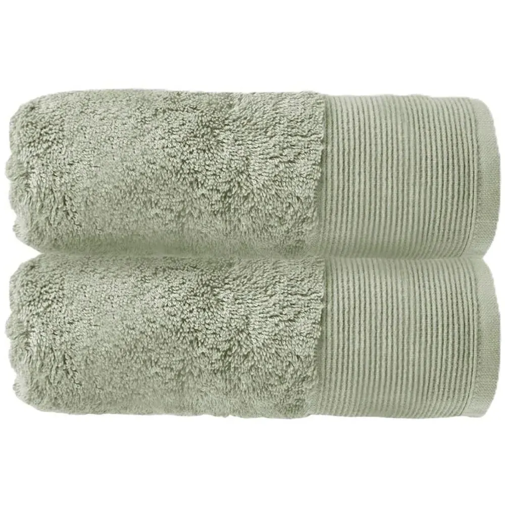 Marlborough Hand Towel - Green, Bamboo