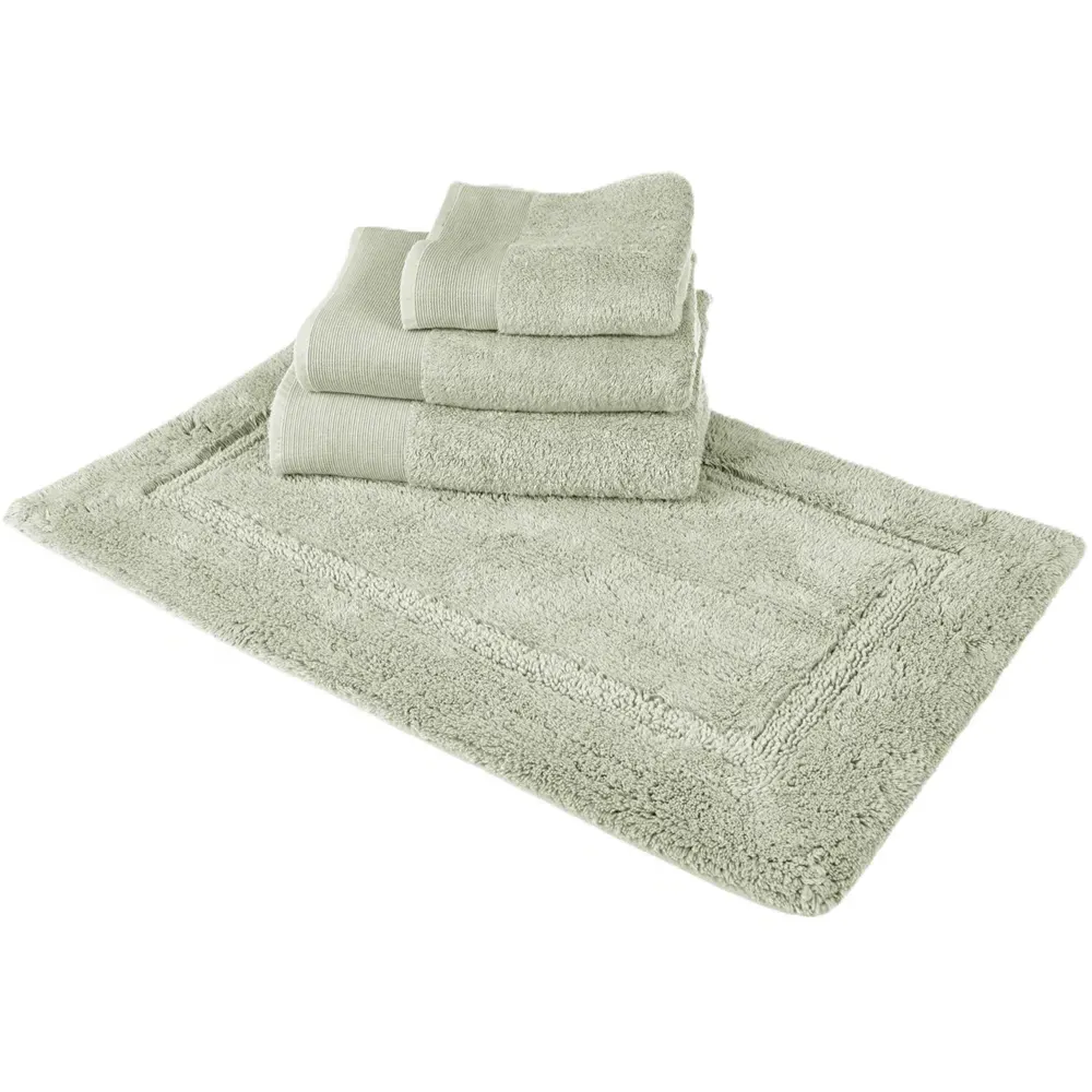 Marlborough Non-Slip Bath Mat - Green, Bamboo Cotton