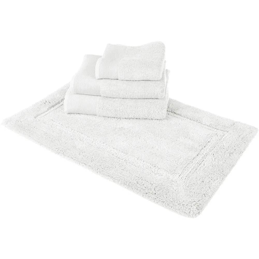 Marlborough Non-Slip Bath Mat - White, Bamboo Cotton