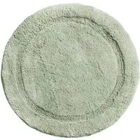 Marrakesh Round Non-Slip Bath Mat 65cm - Green, Cotton
