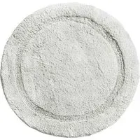 Marrakesh Round Non-Slip Bath Mat 65cm - Grey, Cotton