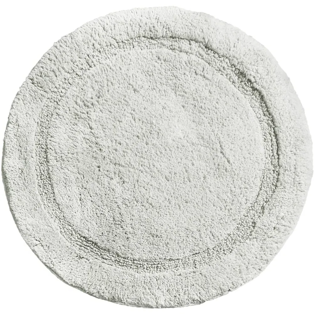 Marrakesh Round Non-Slip Bath Mat 65cm - Grey, Cotton