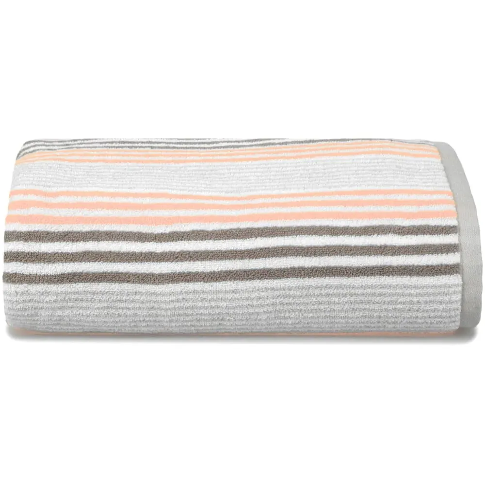 Merlin Striped Cotton Bath Sheet - Pink image
