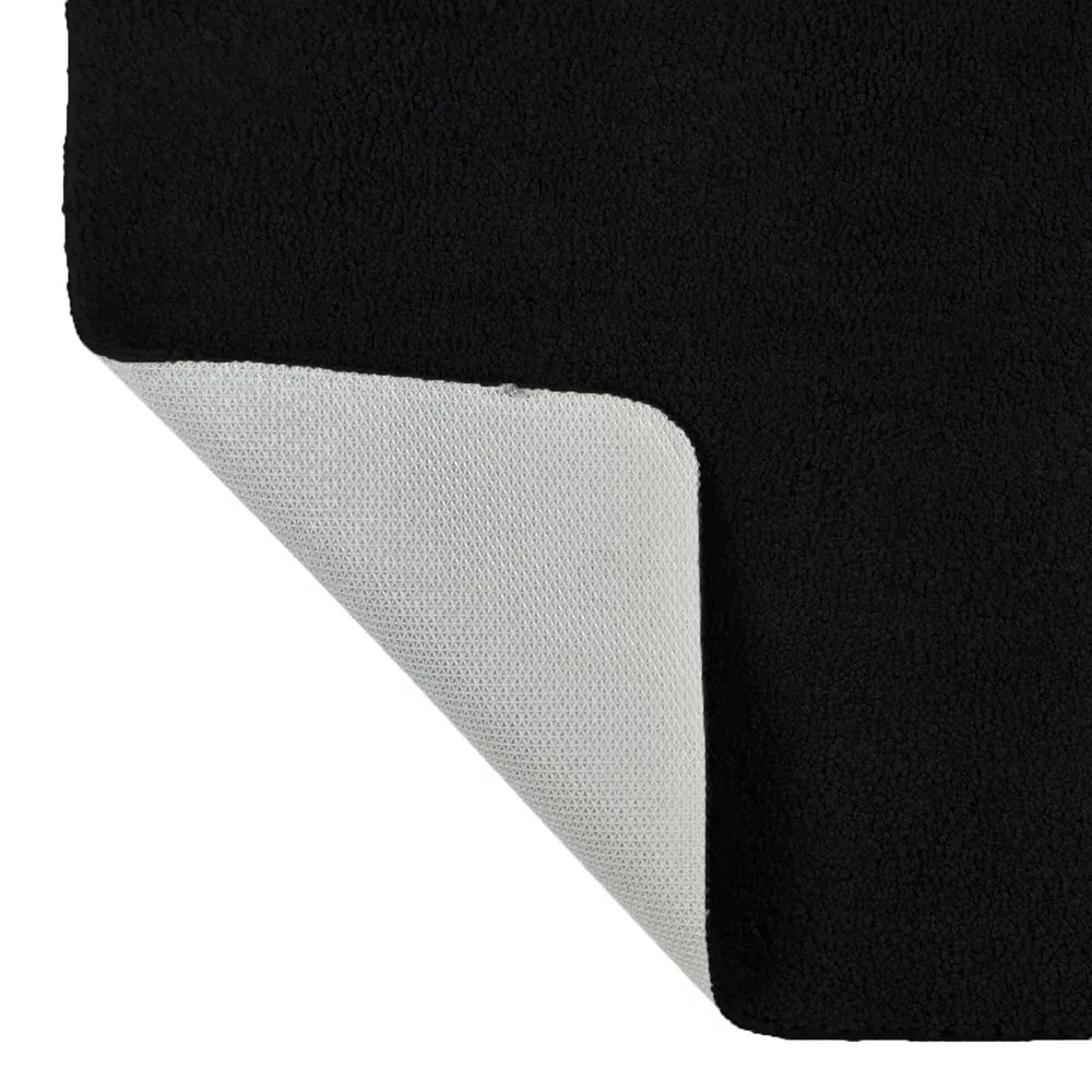 Microfibre Non-Slip Pedestal Mat - Black