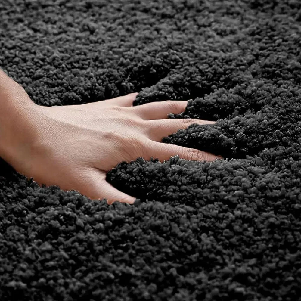 Microfibre Non-Slip Pedestal Mat - Black