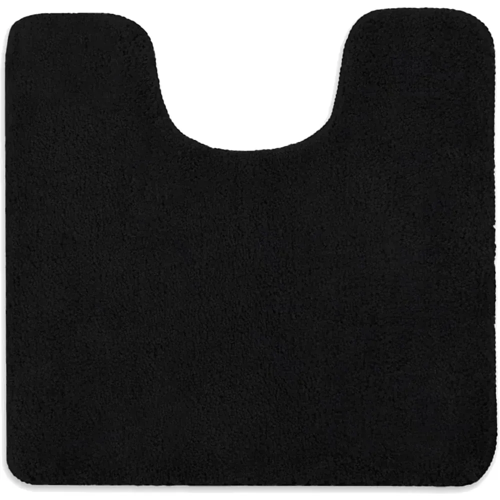 Microfibre Non-Slip Pedestal Mat - Black image