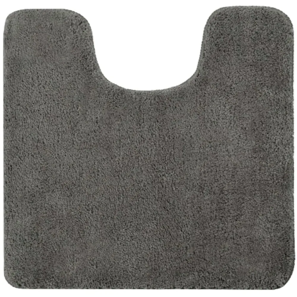 Microfibre Non-Slip Pedestal Mat - Charcoal Grey
