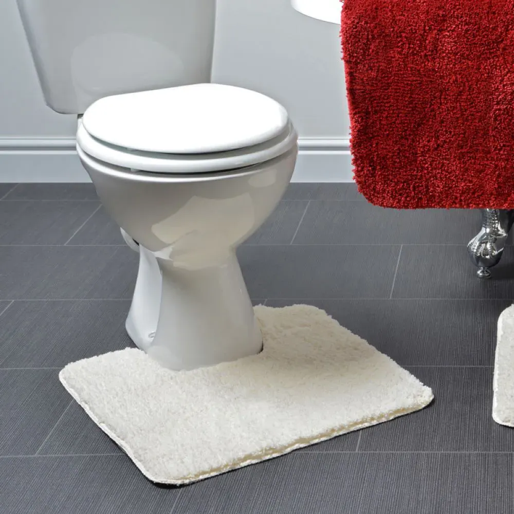 Microfibre Non-Slip Pedestal Mat - Cream