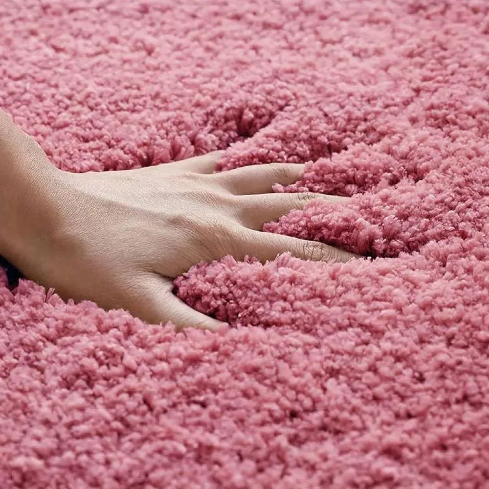 Microfibre Non-Slip Pedestal Mat - Rose Pink