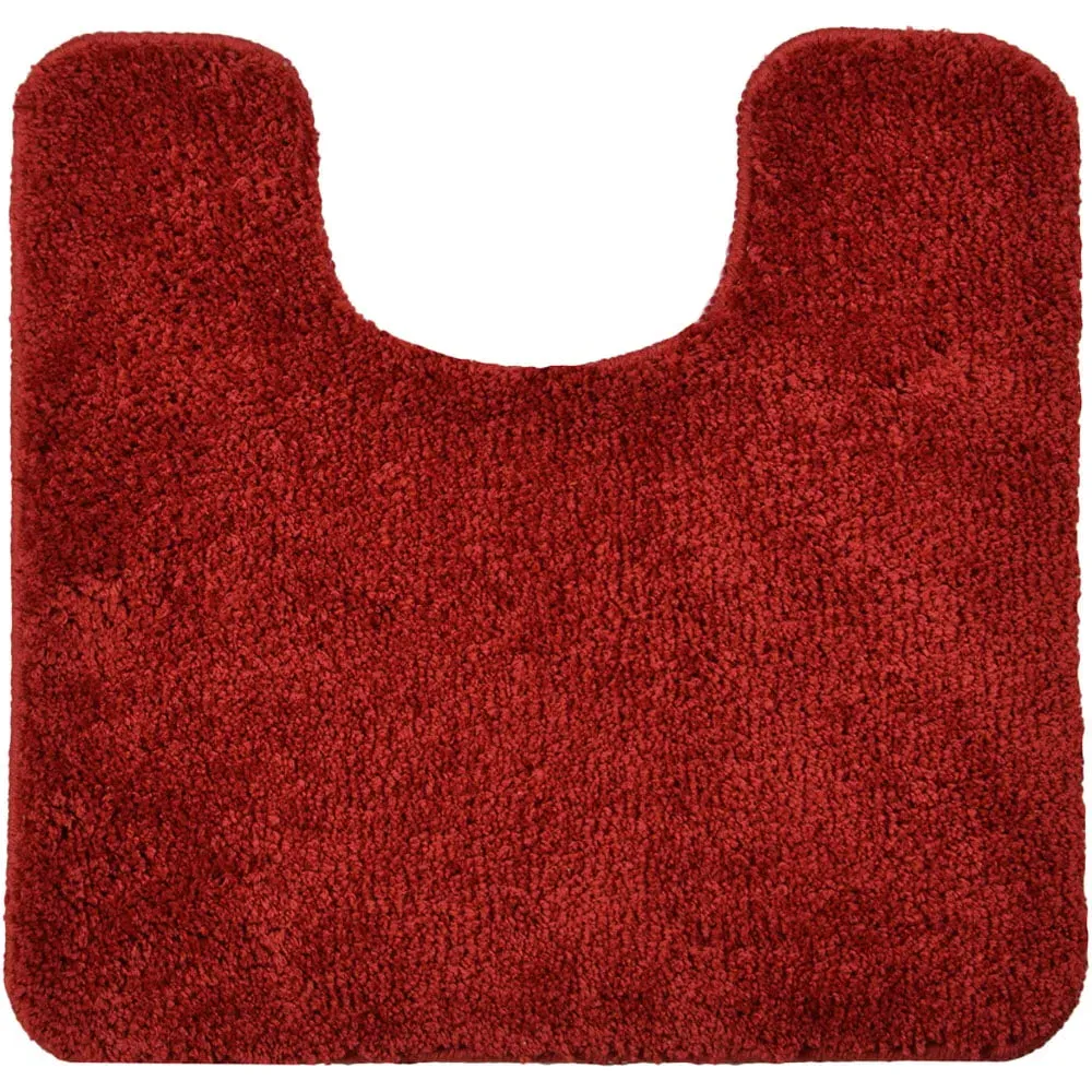 Microfibre Non-Slip Pedestal Mat - Wine Red image