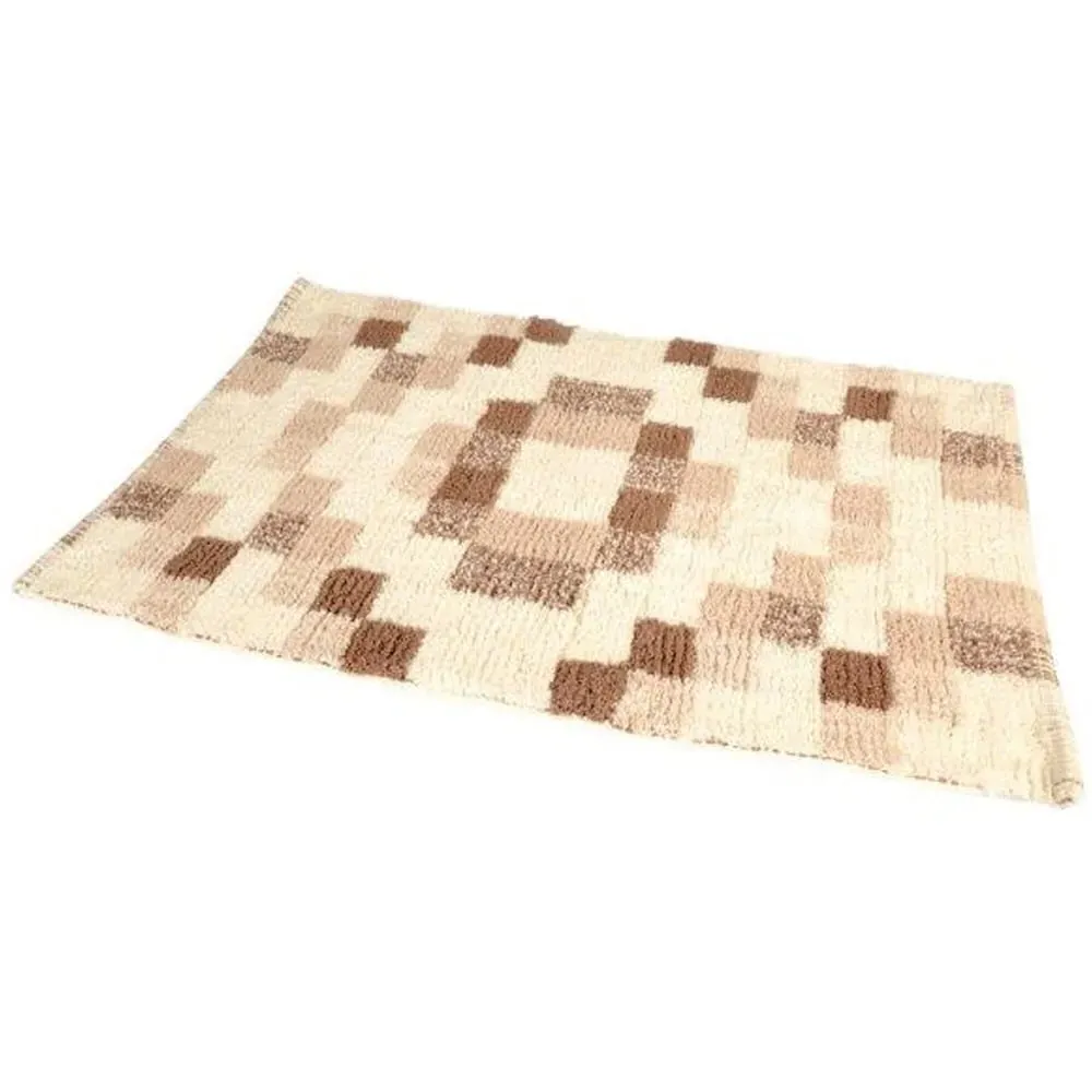Mosaic Bath Mat - Brown, Cotton image