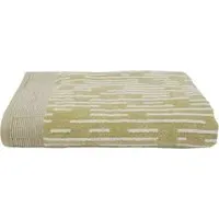 Pop Up Zero Twist Barcode Stripe Bath Sheet - Green, Cotton