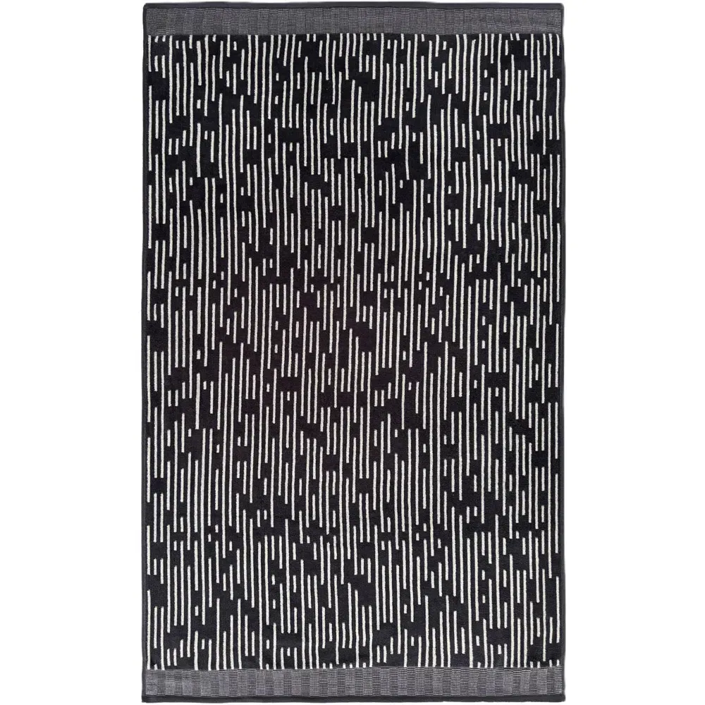 Pop Up Zero Twist Barcode Stripe Bath Sheet - Grey, Cotton