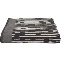 Pop Up Zero Twist Barcode Stripe Bath Sheet - Grey, Cotton