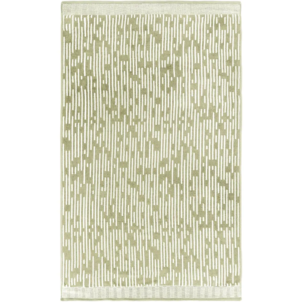 Pop Up Zero Twist Barcode Stripe Bath Towel 2 Pack - Green
