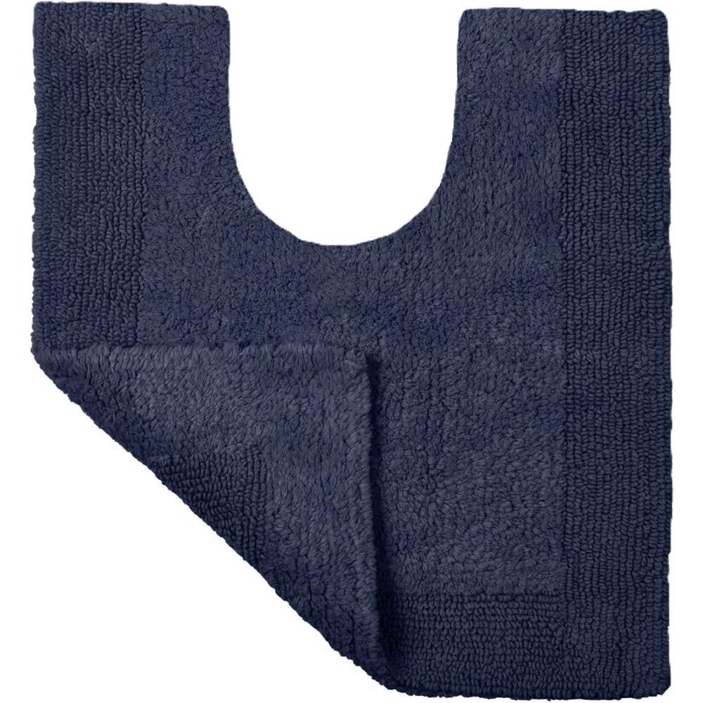 Reversible Pedestal Mat - Blue, Cotton