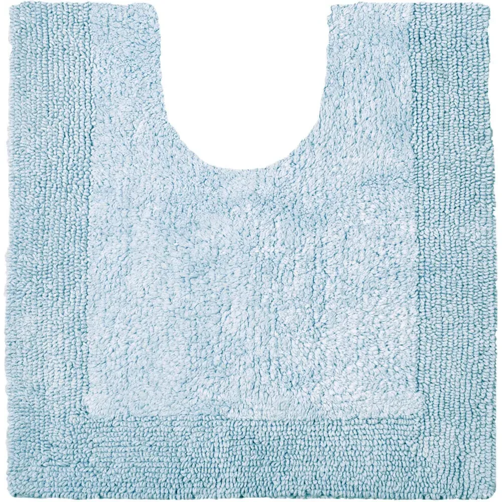 Reversible Pedestal Mat - Blue, Cotton