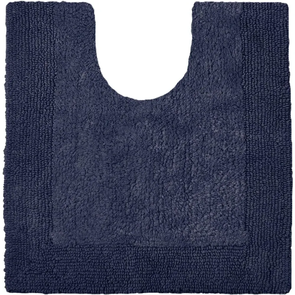 Reversible Pedestal Mat - Blue, Cotton