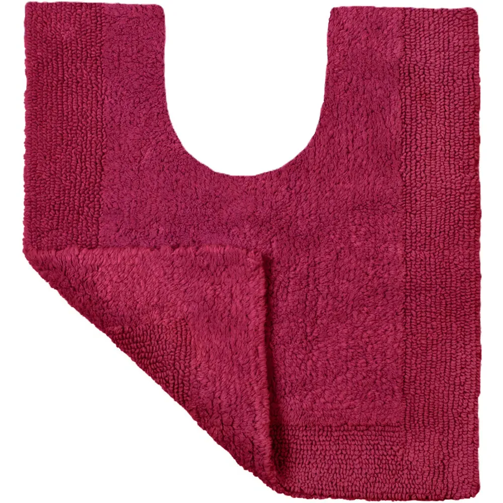 Reversible Pedestal Mat - Red, Cotton