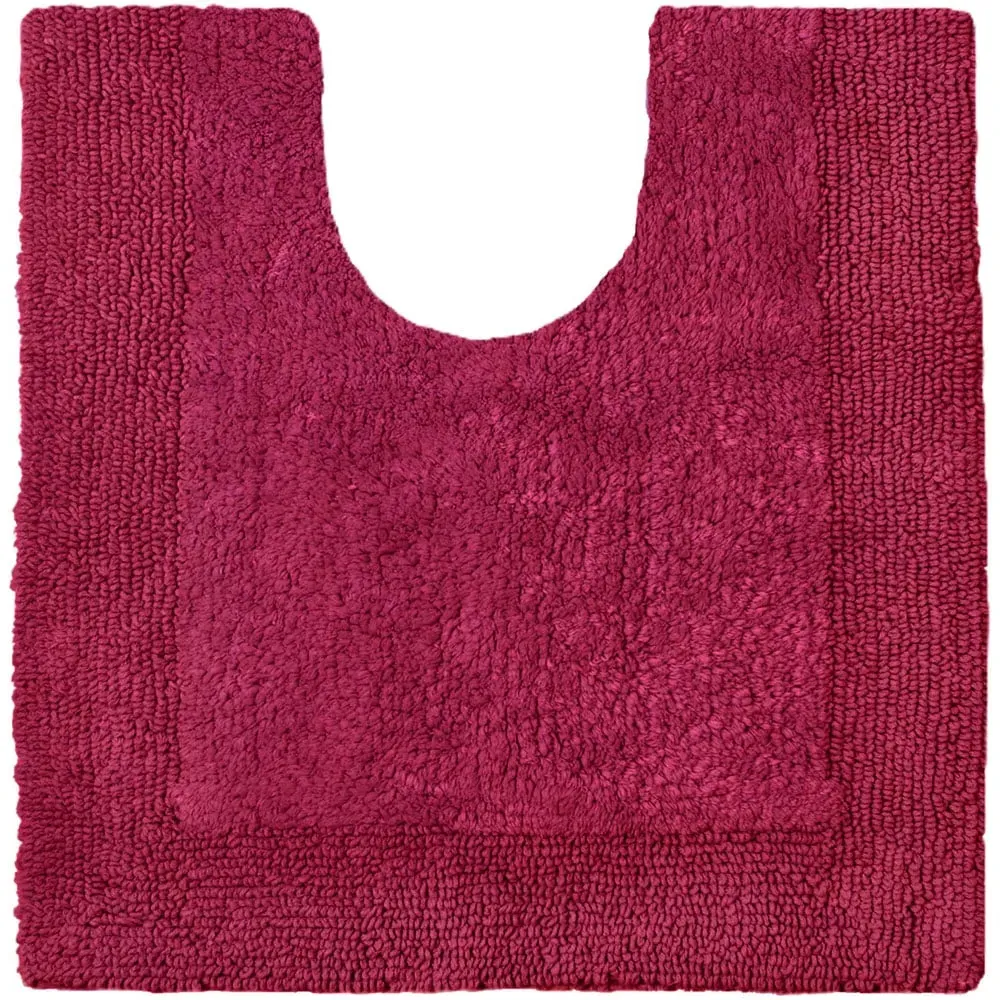 Reversible Pedestal Mat - Red, Cotton