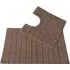 Ribbed Bath Mat and Pedestal Mat Set 2 Piece - Brown, Cotton