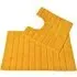 Ribbed Bath Mat and Pedestal Mat Set 2 Piece - Yellow, Cotton