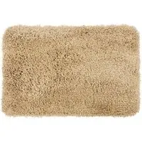Shaggy Bath Mat - Beige, Microfibre