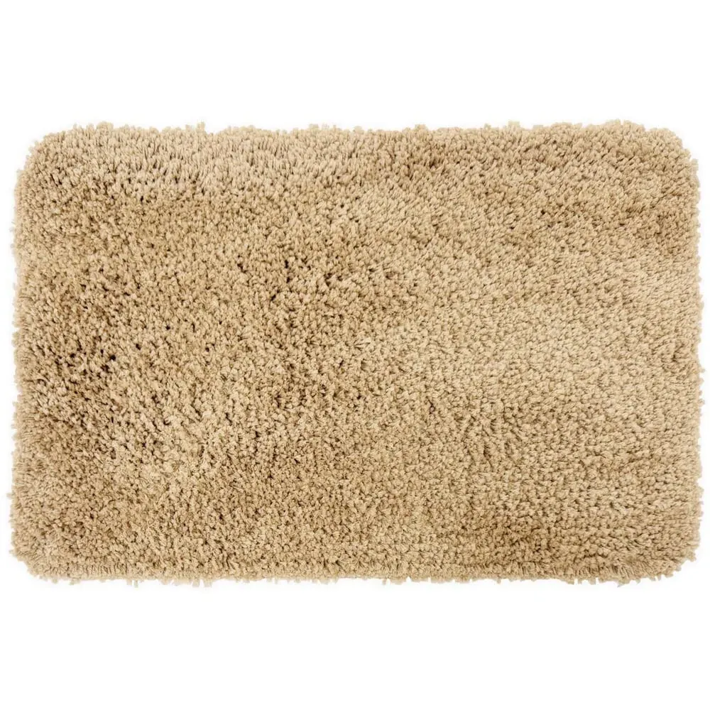 Shaggy Bath Mat - Beige, Microfibre image