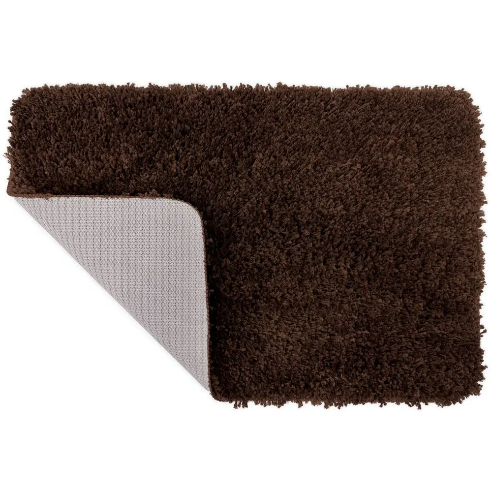 Shaggy Bath Mat - Coffee, Microfibre