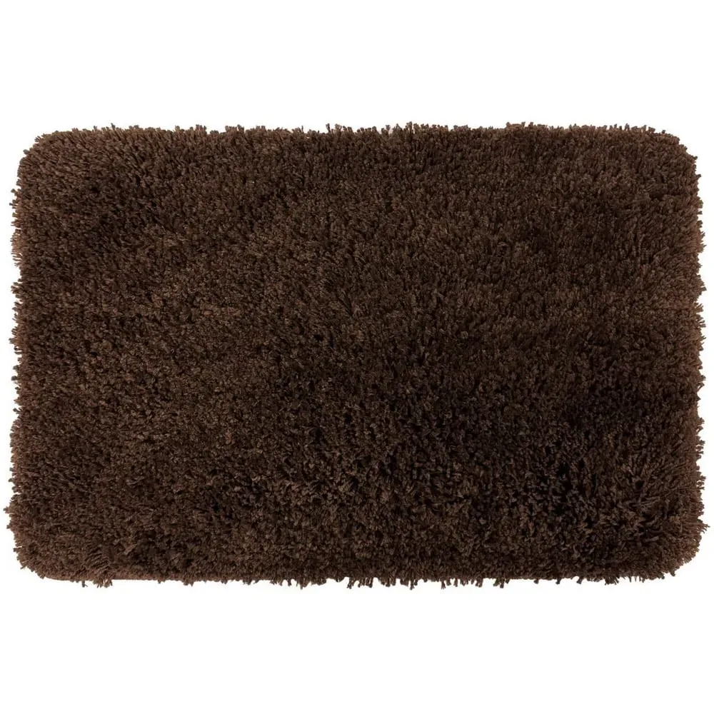 Shaggy Bath Mat - Coffee, Microfibre