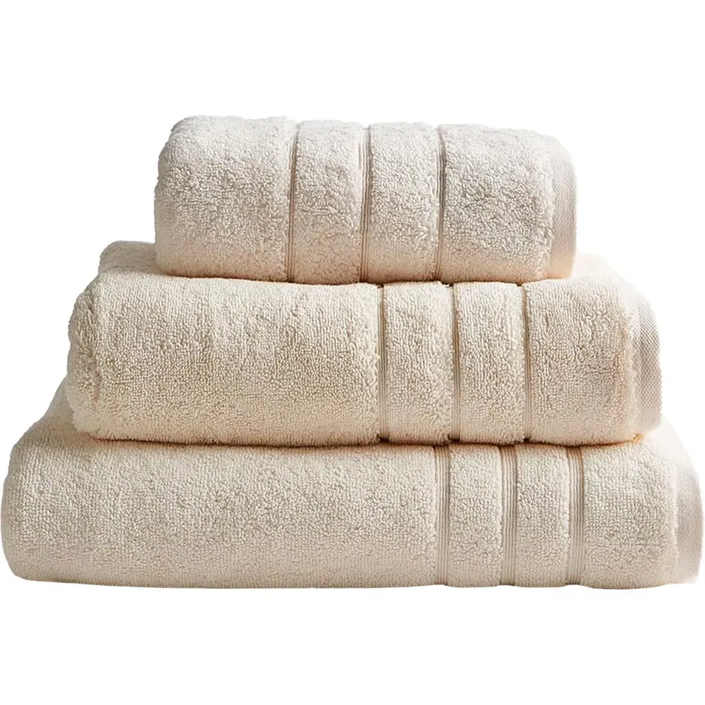 Stone Hotel Heavyweight Bath Sheet - Cream, Cotton