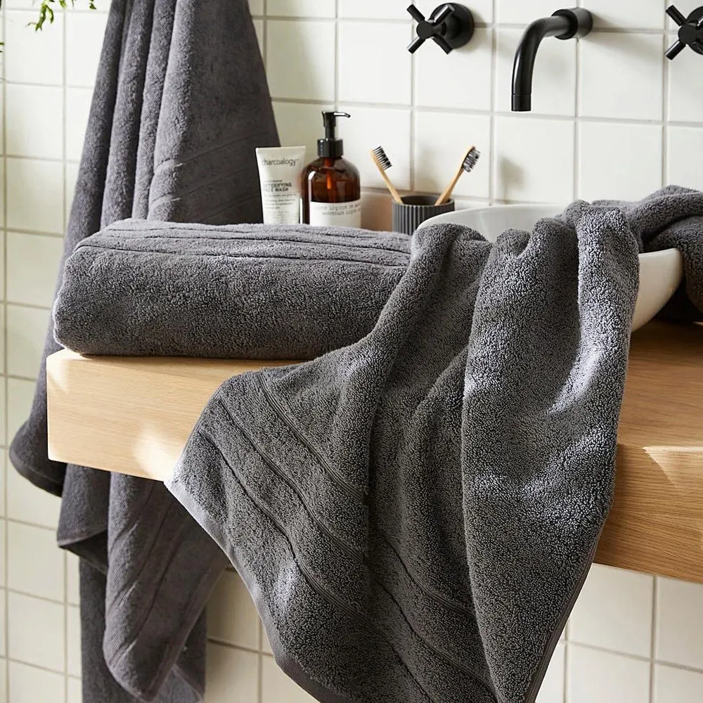 Stone Hotel Heavyweight Hand Towel - Grey, Cotton