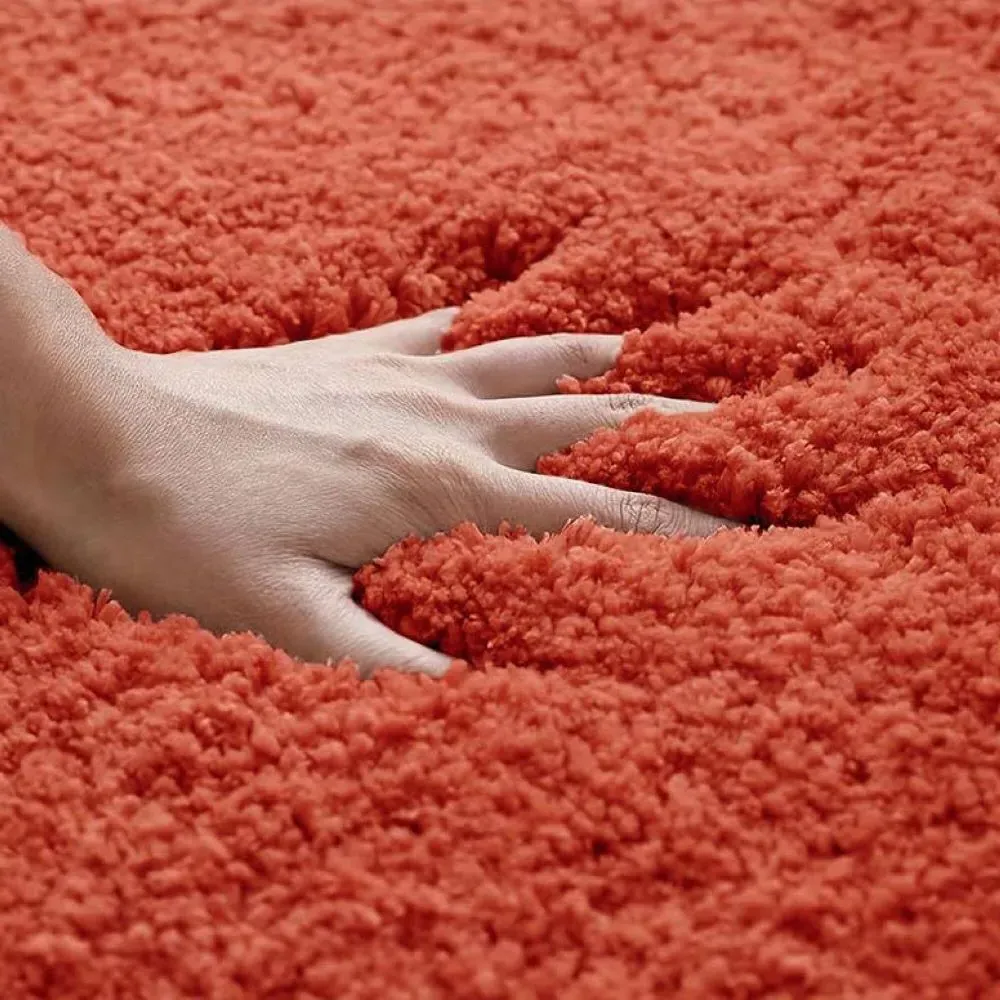 Terracotta Microfibre Non-Slip Bath Mat - Orange