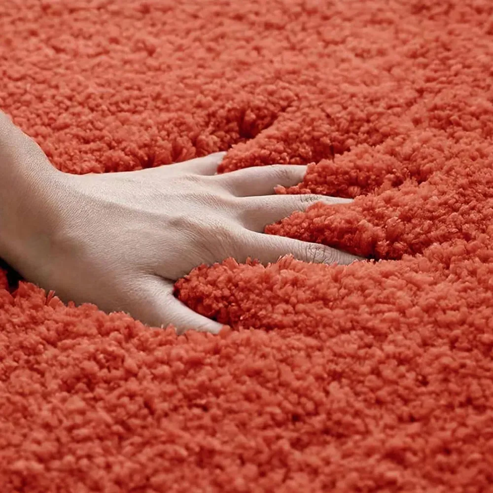 Terracotta Microfibre Non-Slip Pedestal Mat - Orange