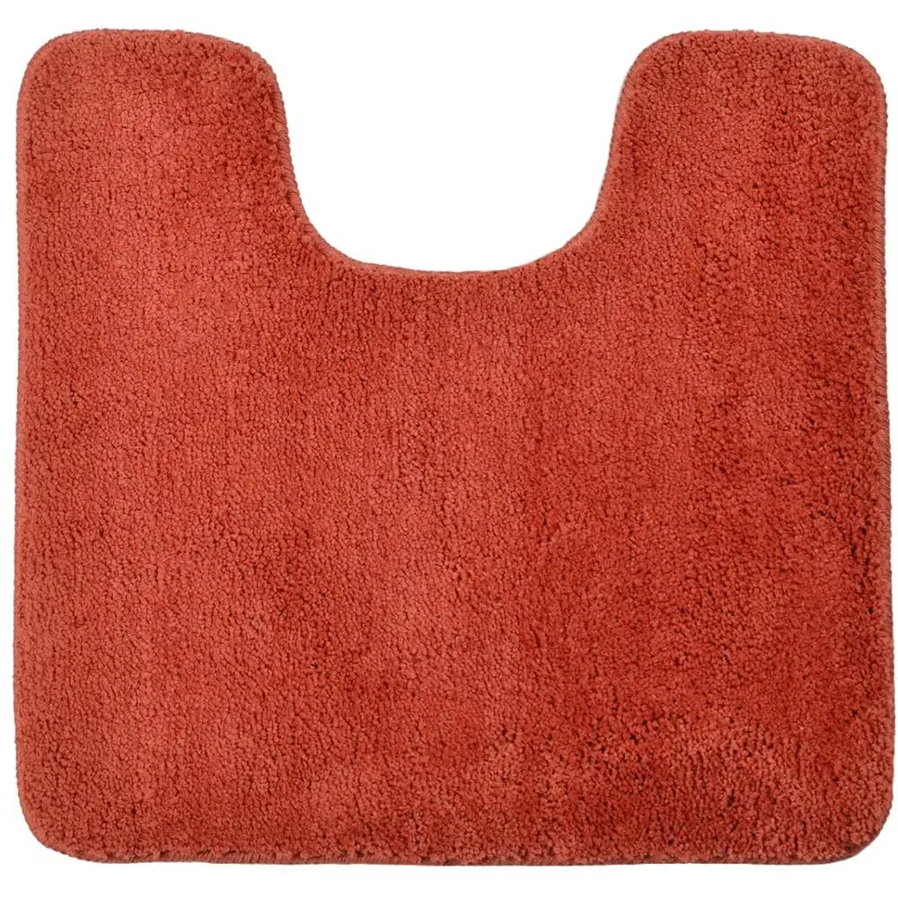 Terracotta Microfibre Non-Slip Pedestal Mat - Orange image