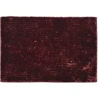 Velvet Chenille Bobble Non-Slip Bath Mat - Bordeaux