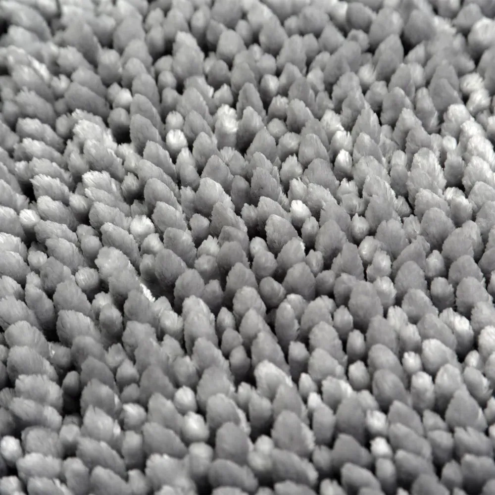Velvet Chenille Bobble Non-Slip Bath Mat - Dove Grey
