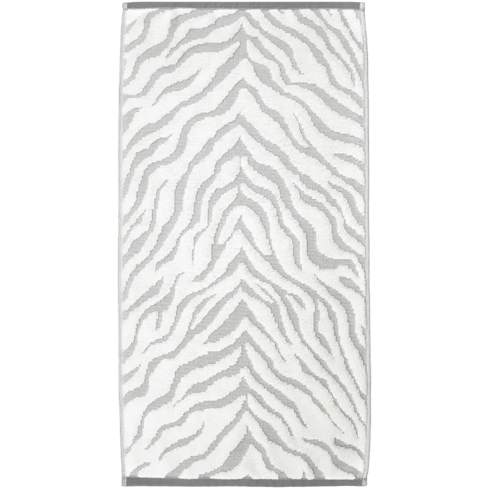 Zebra Print Sculpted Bath Towel - Grey