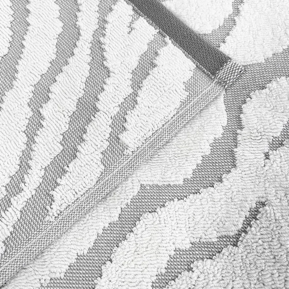 Zebra Print Sculpted Hand Towel - Grey