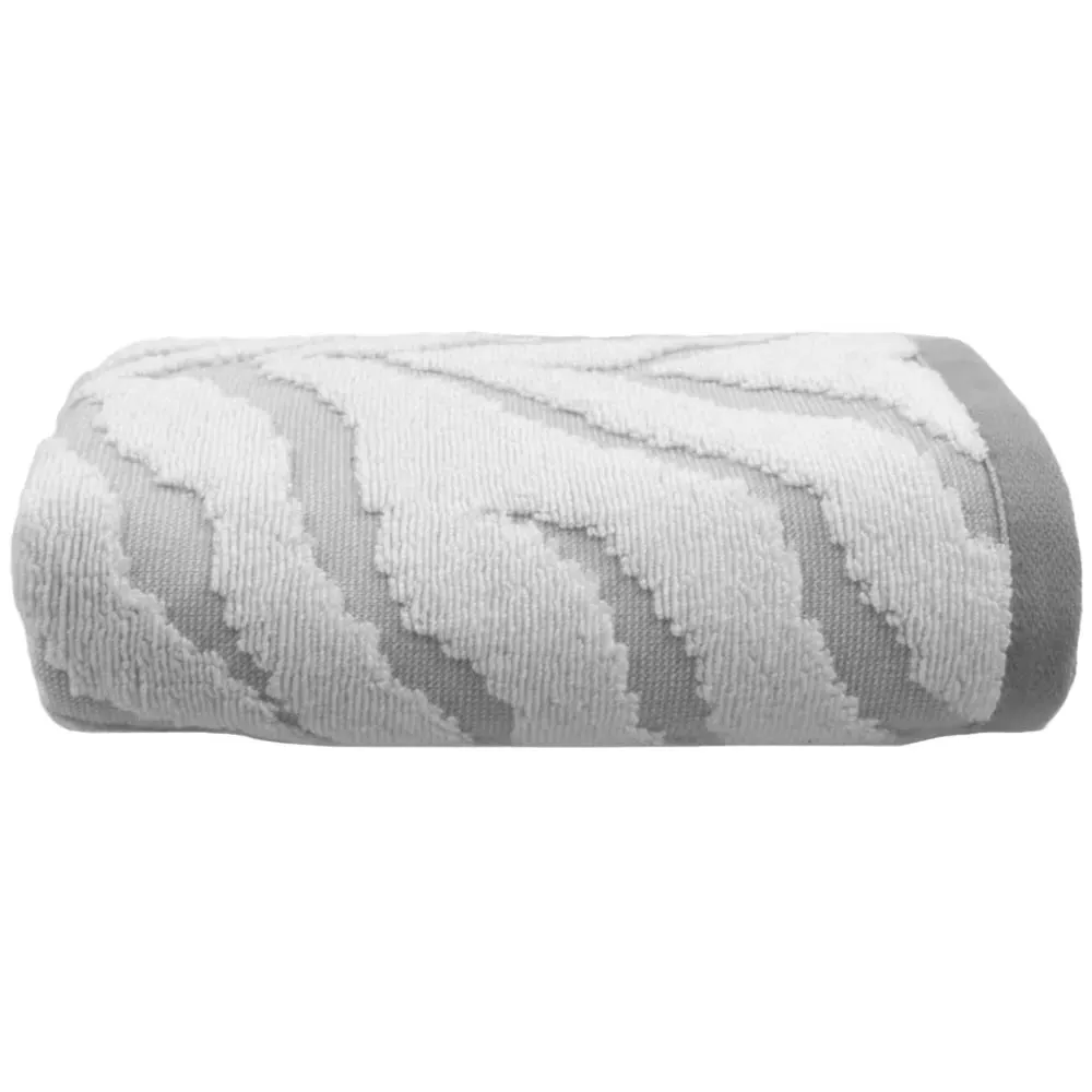 Zebra Print Sculpted Hand Towel - Grey image