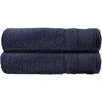 Zero Twist Egyptian Cotton Bath Towel 2 Pack - Blue