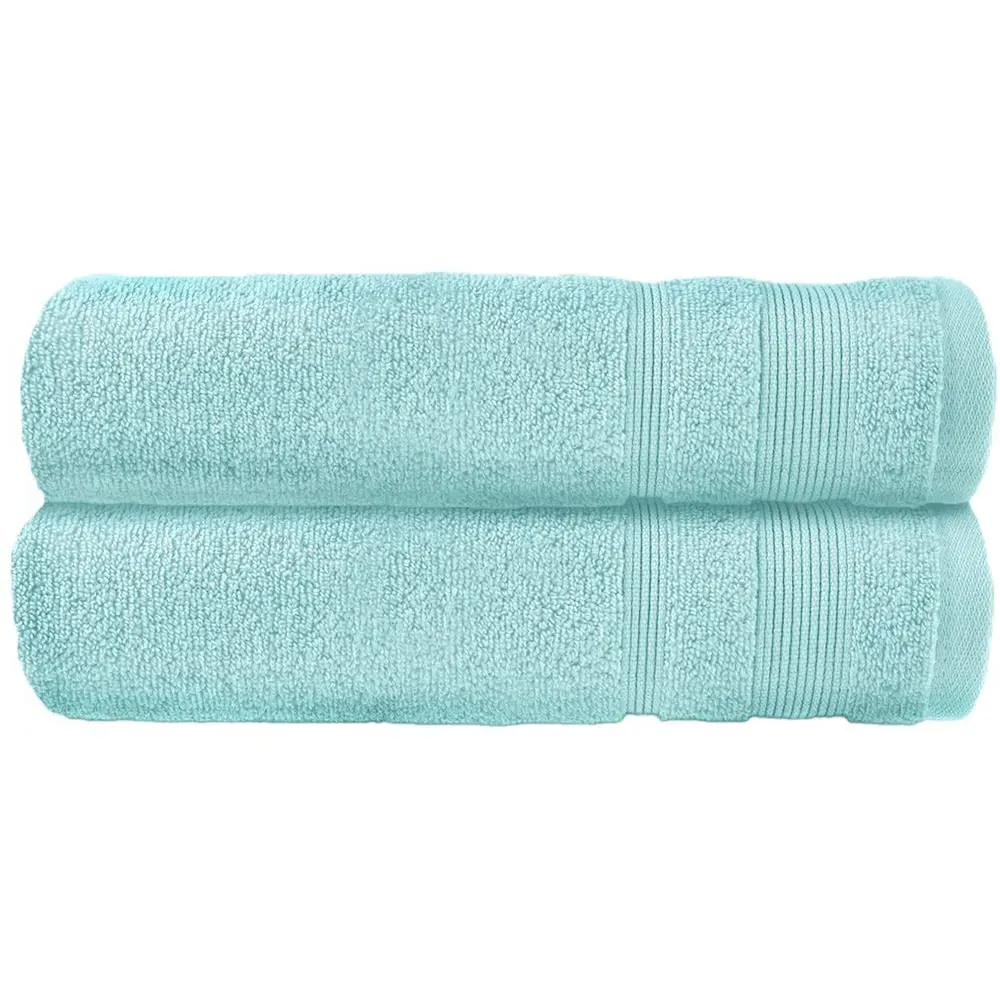 Zero Twist Egyptian Cotton Bath Towel 2 Pack - Blue