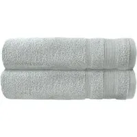 Zero Twist Egyptian Cotton Bath Towel 2 Pack - Grey