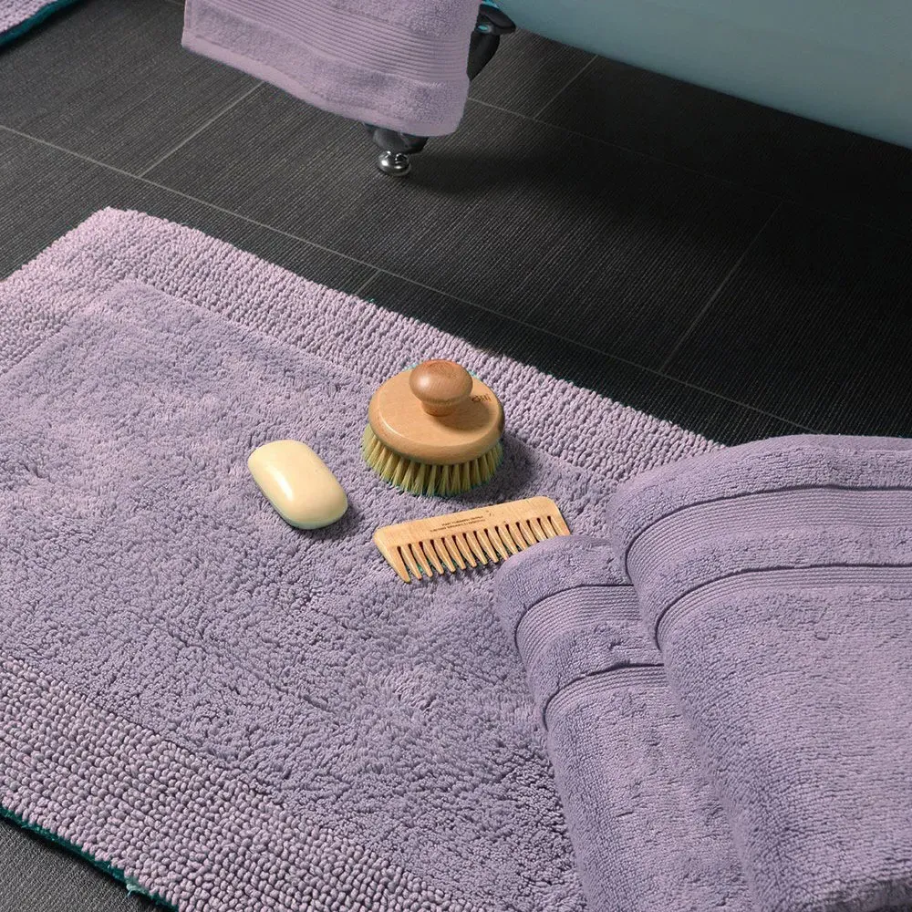 Zero Twist Egyptian Cotton Bath Towel 2 Pack - Purple