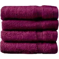 Zero Twist Egyptian Cotton Face Cloth 4 Pack - Beetroot
