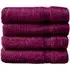 Zero Twist Egyptian Cotton Face Cloth 4 Pack - Beetroot