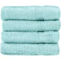 Zero Twist Egyptian Cotton Face Cloth 4 Pack - Blue