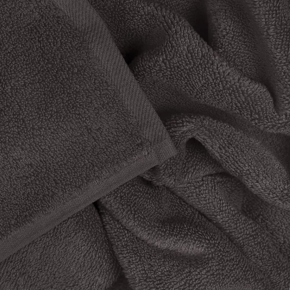 Zero Twist Egyptian Cotton Face Cloth 4 Pack - Charcoal Grey