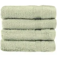 Zero Twist Egyptian Cotton Face Cloth 4 Pack - Green